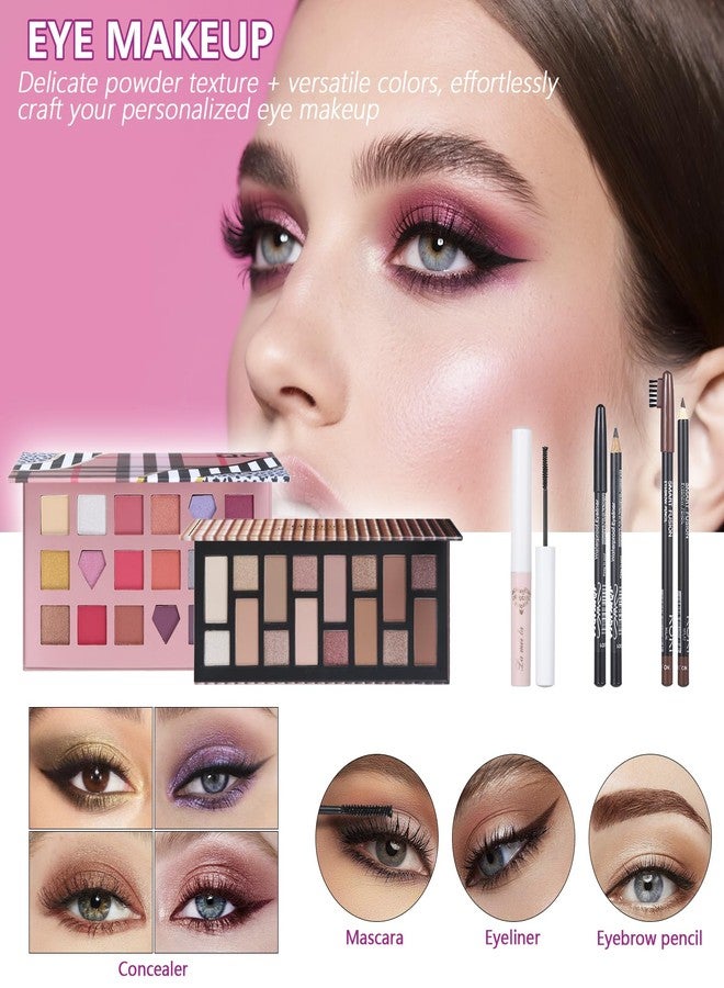 Moobirlet Makeup Kit For Girls, Makeup Set For Teen Beginners, Make up Gift Set For Women with Makeup Box, Eyeshadow Palettes, Foundation, Concealer, brushes set (Colors 18) - Image 3